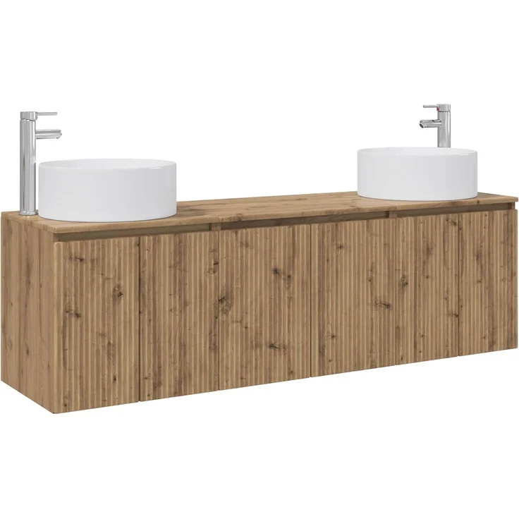 vidaXL Badezimmerschrank-Set 3 stk. Artisan-Eiche 161,5 x 44,5 x 80 cm 3405736 – Bild 2