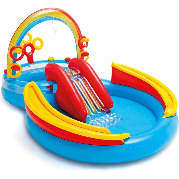 Intex Pool Aufblasbar Rainbow Ring Play Center 297x193 x135 cm 3202797 – Bild 2