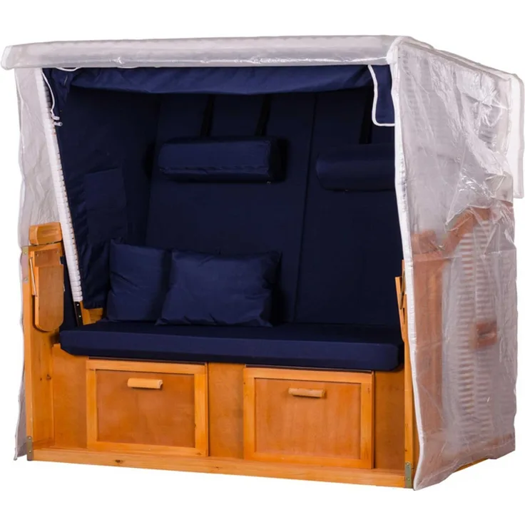 Strandkorb Schutzhülle - bene living - Basic PVC Dreisitzer Größe XXL transparent