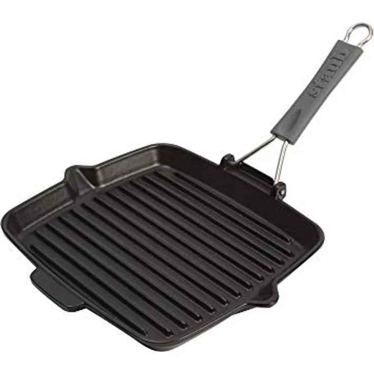 Staub Grillpfanne induktion quadratisch 24x24 cm schwarz Töpfe & Pfannen – Bild 2