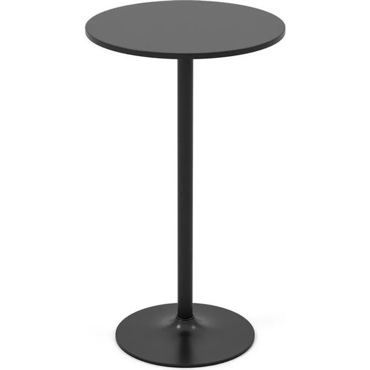 COSTWAY Bartisch (1-St), runder Stehtisch, höhenverstellbar 56 cm/101,5 cm, schwarz – Bild 4