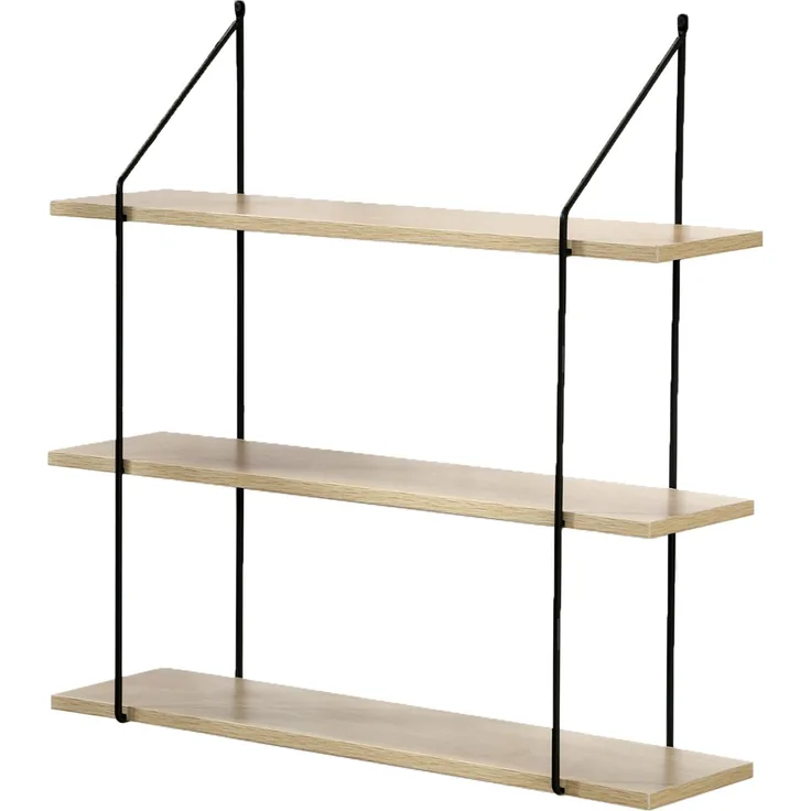 Casâme Wandregal 3 Ebenen Holzdekor L60 cm - Holz