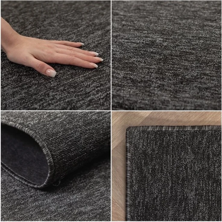 Carpettex Schlingenteppich Unicolor - Einfarbig, Läufer, Höhe: 7 mm, Kurzflor Schlingen Teppich Wohnzimmer Einfarbig Modern – Bild 4
