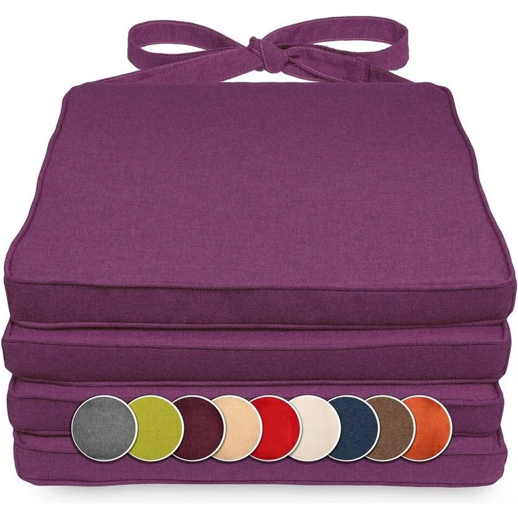 sunnypillow Stuhlkissen 4er Set Stuhlkissen 40 x 45 x 5cm – Bild 5