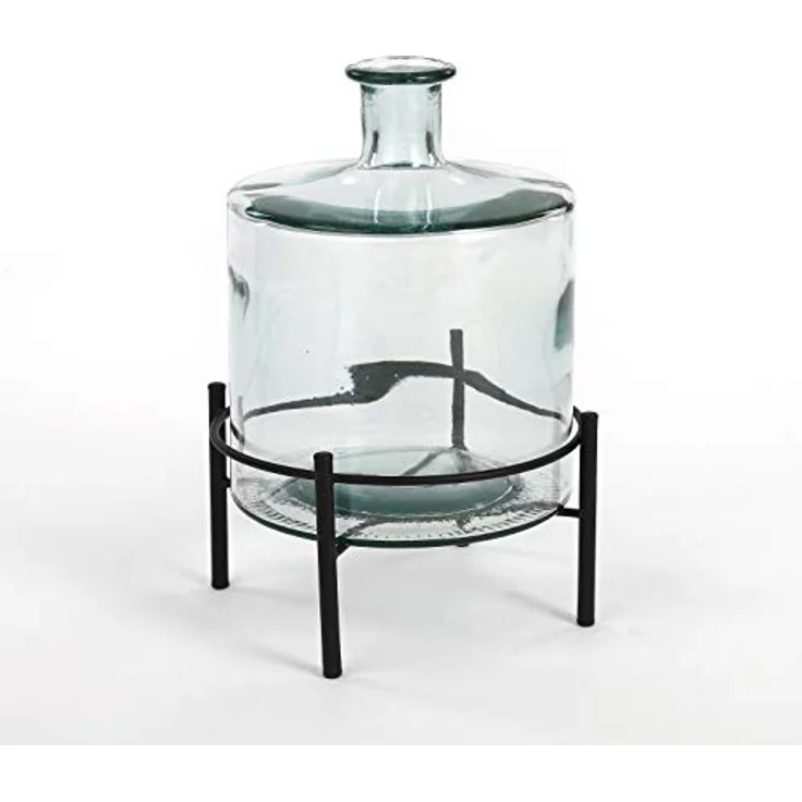 Mica Decorations Guan Glasflasche, H26 x Ø21 cm, transparentes recyceltes Glas für Zweige und Trockenblumen – Bild 3