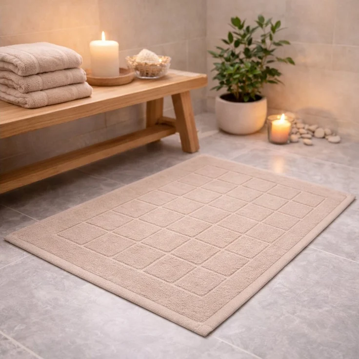 Betz Badematte 2 Stück Badvorleger Berlin Größe 50x70 cm, 100% Baumwolle, beidseitig nutzbar, Baumwolle, Badematte Badteppich Duschvorlage – Bild 2