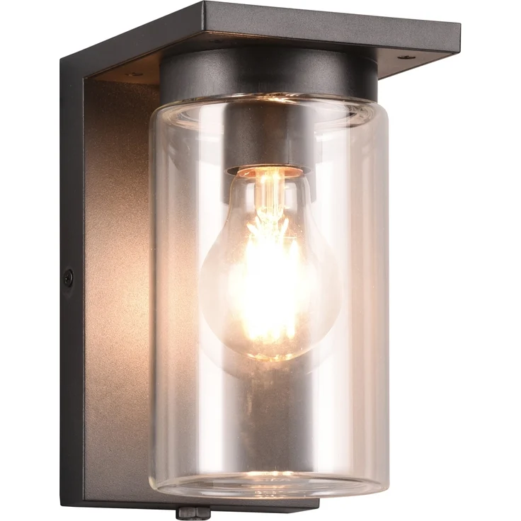 Außen Wandlaterne ARDILA mit Glas Lampenschirm Höhe 19cm, Schwarz – Bild 2