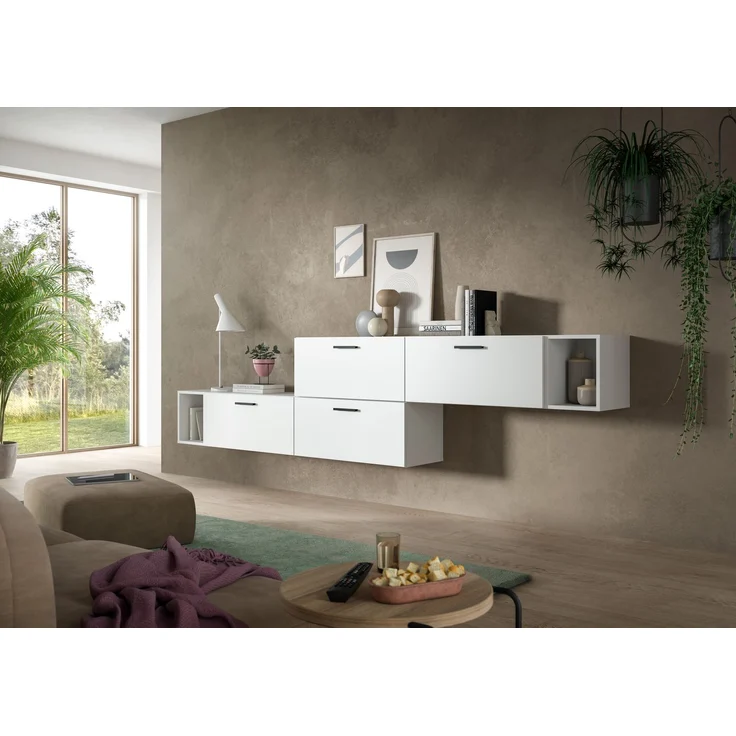 The One Wohnkombination in weiß Nachbildung – Bild 5
