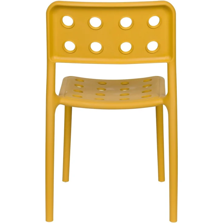 Gartenstuhl Serra im 4er-Set, Ochre-Gelb aus wetterfestem Kunststoff 42x53x80 cm – Bild 7