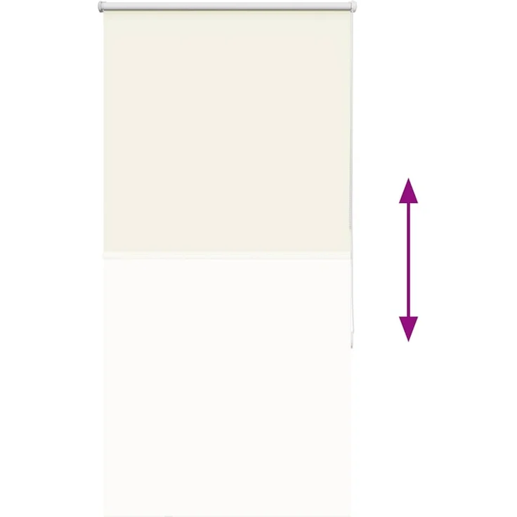 vidaXL Verdunkelungsrollo Cremeweiß 70x150cm Stoffbreite 65,7 cm 4011642 – Bild 8