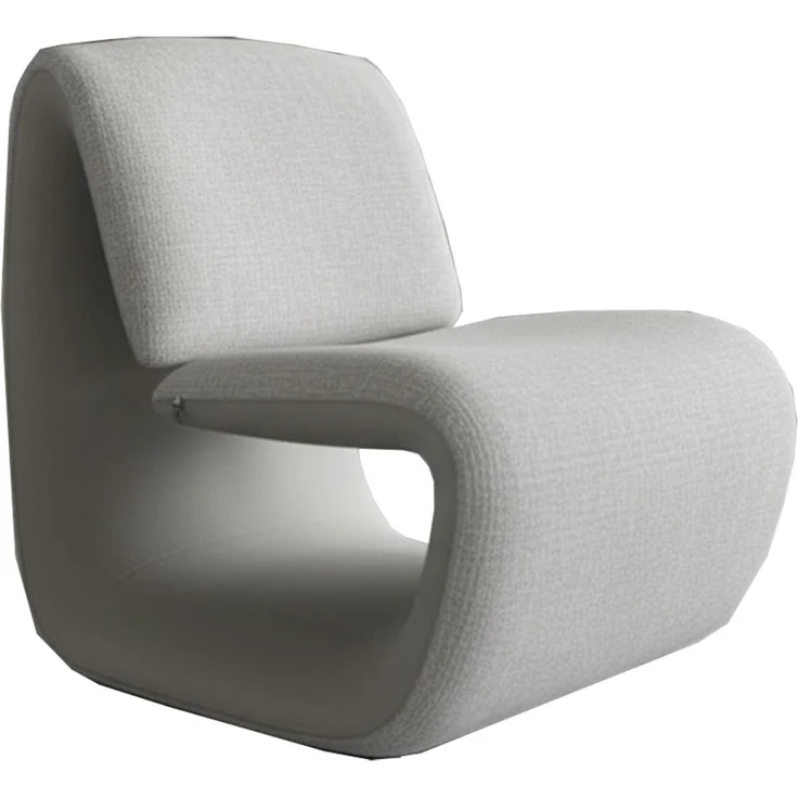 KAWOLA Loungesessel HAZEL Bequemer Loungesessel – S-Form Design, Webstoff vorn, Kunstleder hinten. Kompakt. Pflegeleicht. Modern. – Bild 3