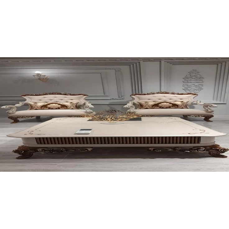 Xlmoebel Polstergarnitur Elegantes Barock Sofa-Ensemble mit luxuriösen Verzierungen, (Sofagarnitur, 3-tlg, 4tlg. Sofagarnitur 3 + 1 + 1 Sitzer + Couchtisch), Hergestellt in Europa – Bild 3