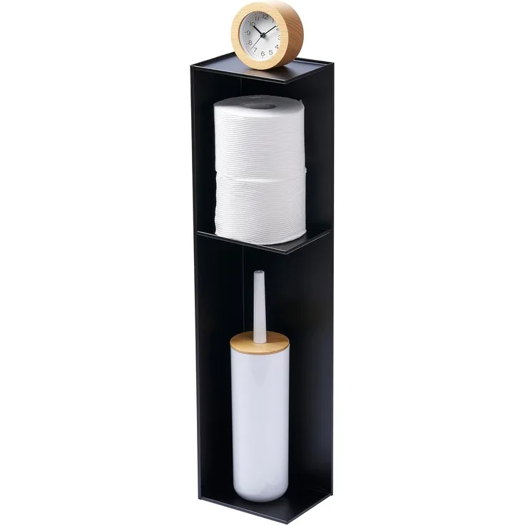 Yamazaki Badregal "Tower" Badezimmerregal Metall mit Ablage 17x70x13cm, -, Badablage, moderner Skandistil, klein