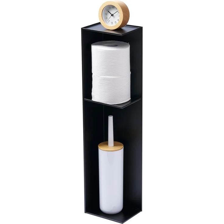 Yamazaki Badregal "Tower" Badezimmerregal Metall mit Ablage 17x70x13cm, -, Badablage, moderner Skandistil, klein – Bild 1