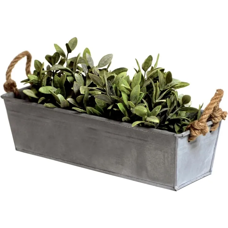 LB H&F Lilienburg Balkonkasten Blumenkasten Balkonkasten 44cm Zink Pflanzkasten Metall Pflanzgefäß (blumentopf kräuterkasten kräuter hochbeet balkon pflanztopf patina modern blumengefäß blumenkübel fensterbank topf übertopf rechteckig pflanzkübel rostd...