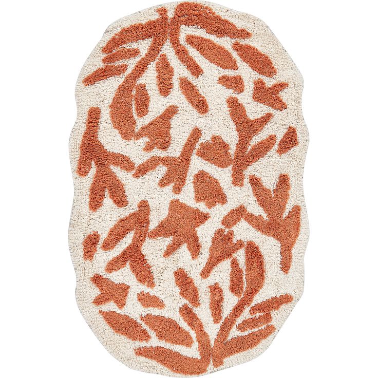 Badematte Baumwolle orange 60 x 90 cm DERIK