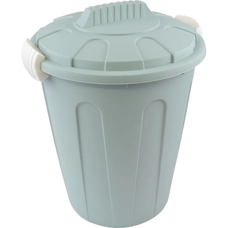 Abfalleimer 40L aus robustem Kunststoff - praktischer Mülleimer mit abnehmbarem Deckel - vielseitiger Müllbehälter für Haushalt, Garten & Werkstatt - hygienisch & pflegeleicht Ø39x59 cm