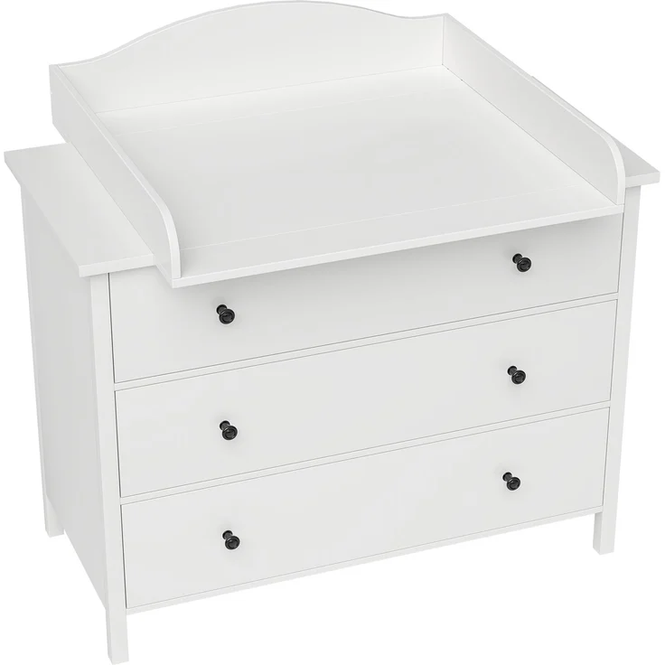 Bellabino 'Oti' Wickelaufsatz für IKEA Kommode Malm, Hemnes, Nordli, weiß, 16,5 x 74 x 80 cm – Bild 8
