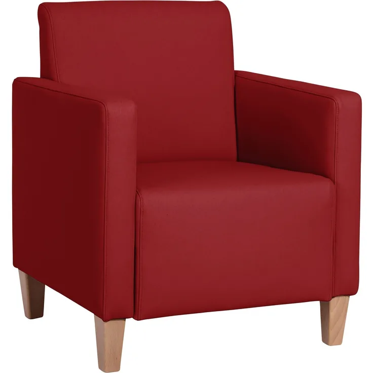 Sessel Karol Bezug Kunstleder Buche natur / chili 22217
