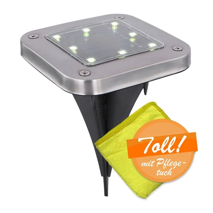 Solarleuchte Garten 2er-Set Wegelampe Solarlampe Außen Leuchte Solar mit Pfle... – Bild 8