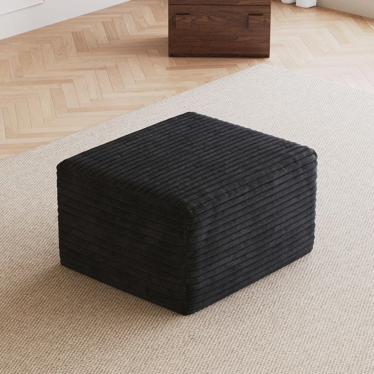 Y172-OTTOMAN-BLACK 1 Ottoman Black--Schwarz--65x60x38cm--YOUDENOVA – Bild 2