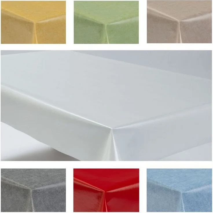 laro Tischdecke Wachstuchtischdecke Uni Style PVC Eckig
