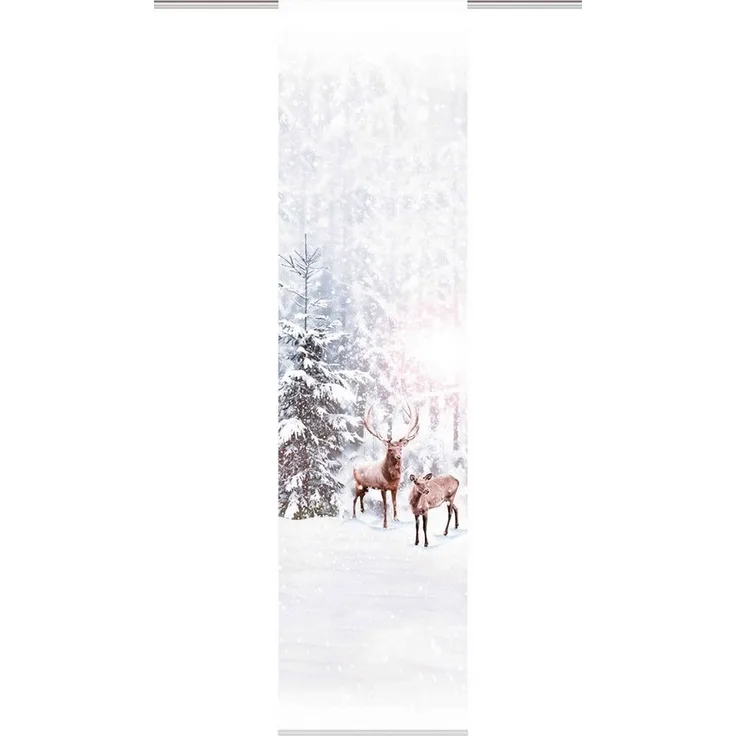 HOME WOHNIDEEN Schiebegardine Schiebegardine 84740 HIRALIA 245 x 60 cm (Hx B), Farbe: Natur, 100% Polyester