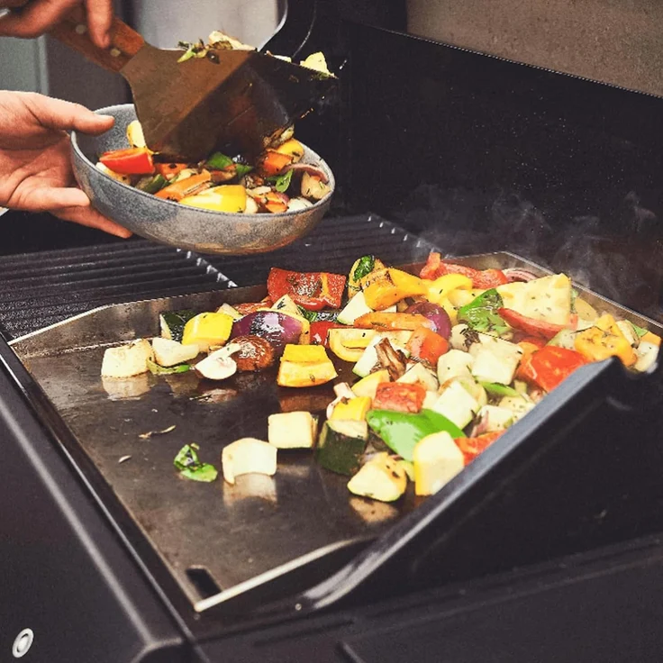 BURNHARD® Plancha Grillplatte Edelstahl für Gasgrill EARL Serie, spülmaschinenfest, 42,5 x 39,6 x 3 cm - Deutsche Marke - Silber - #944505_0 – Bild 7