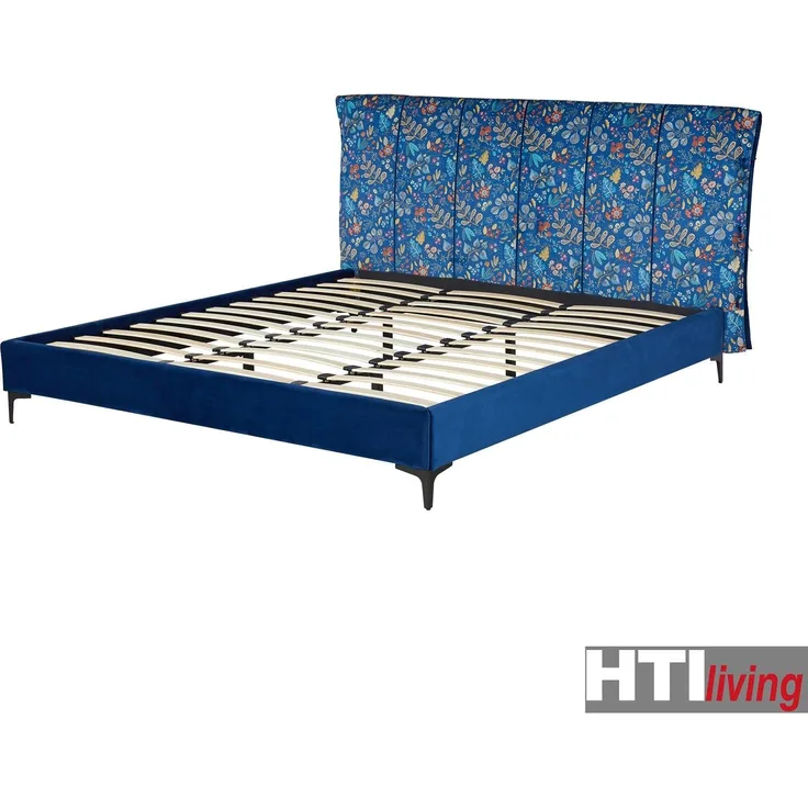 HTI-Living Bett Roxbury L, Doppelbett mit prächtigen Farben, 180 x 200 cm, hohes gepolstertes Kopfteil, inkl. geteiltem Lattenrost