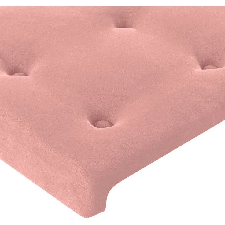 vidaXL Kopfteil mit Ohren Rosa 103 x 23 x 118/128 cm Samt 3118437 – Bild 5