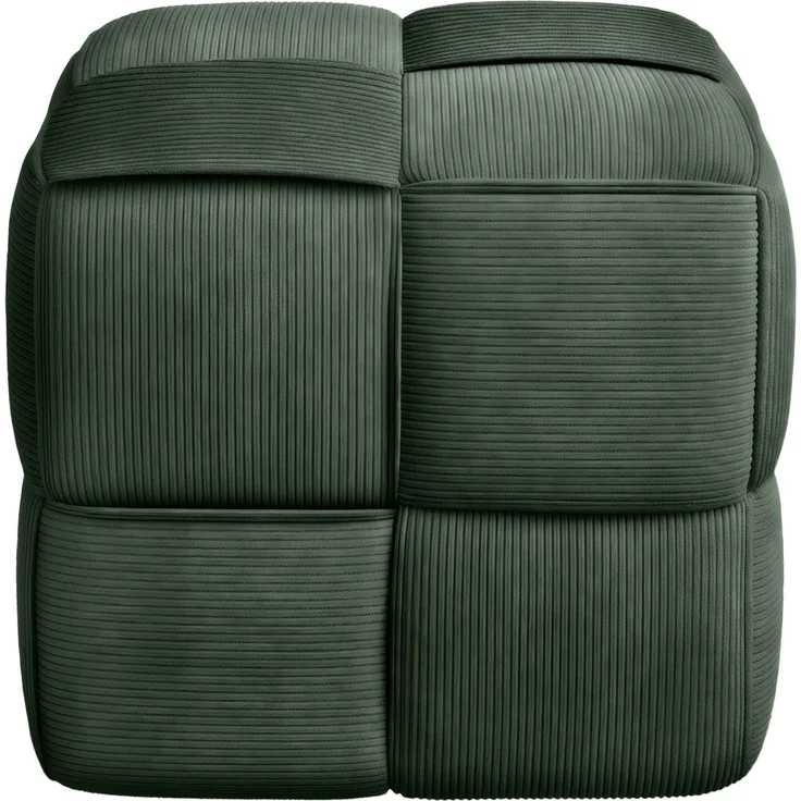 CLP Sitzhocker Forinta, hochwertiger Cordstoff, moderner Stil, bequem und elegant,Farbe:dunkelgrün – Bild 4