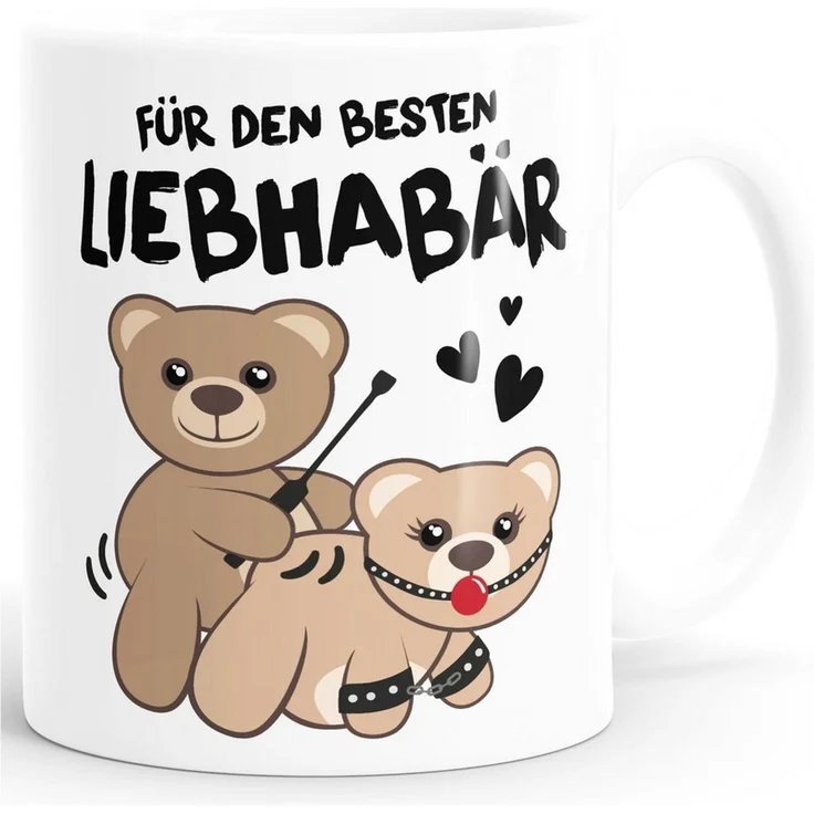 MoonWorks Tasse Kaffee-Tasse Liebe lustig Bär Geschenk Partner Mann Liebhaber, Keramik – Bild 5