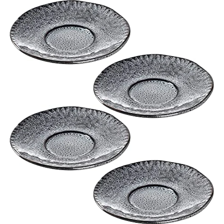 Leonardo MATERA Keramikunterteller 15 cm anthrazit für Becher und Tasse 4er Set – Bild 2