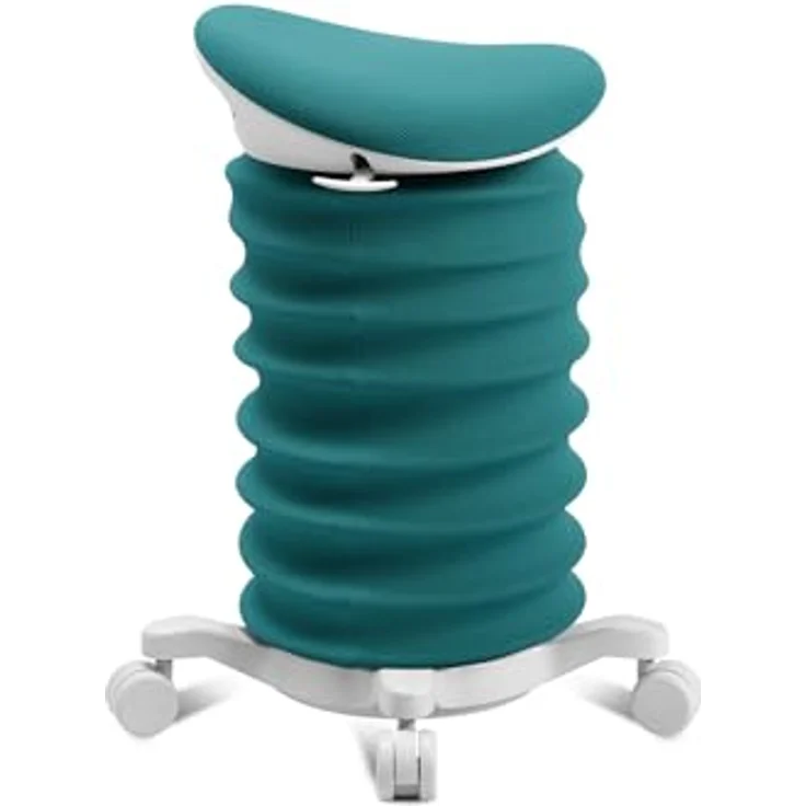 TOPSTAR Sitness 4D mit Rollen AGR-Zertifiziert Dynamischer Sitzhocker Papyrus - petrolgrün, ergonomischer Bürohocker - höhenverstellbar - stärkt den Rücken - entlastet die Bandscheiben – Bild 4