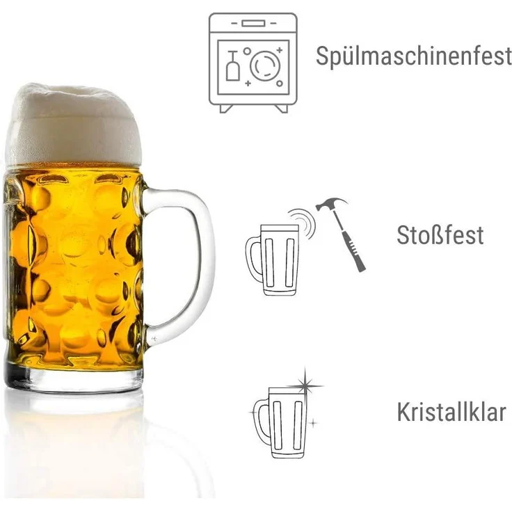 Stölzle Oberglas ISAR Bierkrug 0,5 l 6er Set – Bild 4