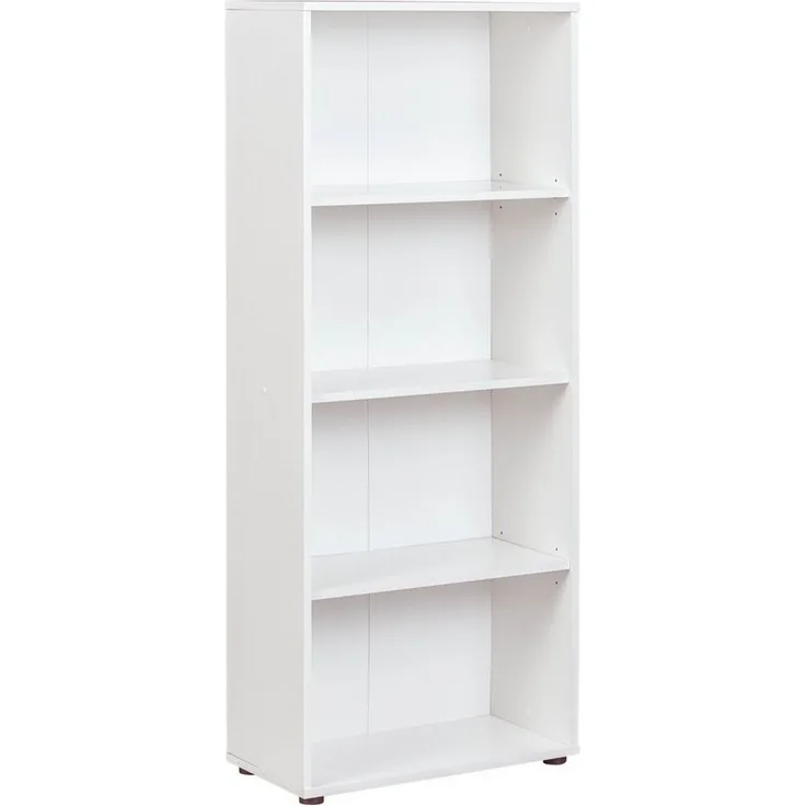 Regal Bücherregal Stauraumregal Arco 3 weiß, B x H x T 60 x 145 x 30 cm