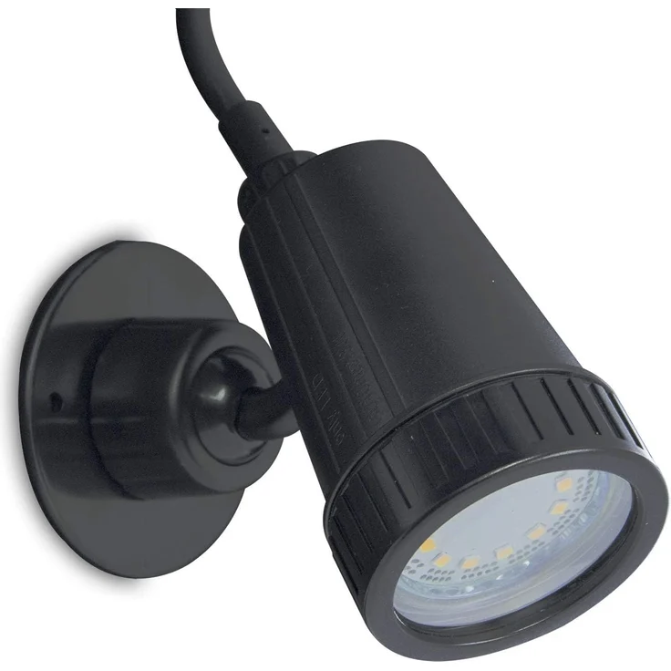 TRANGO LED Gartenstrahler, -flammig 3077 Strahler IP44 Außenleuchte *SOPHIA* inkl. 2x 3 Watt GU10 LED Leuchtmittel – 3000K warmweiß & 2 Meter Zuleitungskabel als Teichstrahler, Gartenlampe, Außenlampe, Wegbeleuchtung – Bild 3