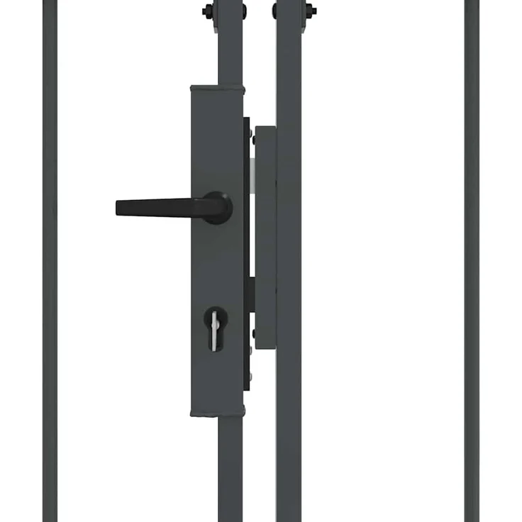 vidaXL Gartentor mit gewölbtem Oberteil Assen Grau 400 x 125 cm Stahl 42008956 – Bild 6
