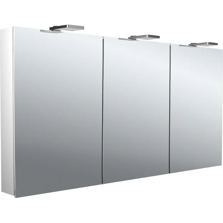 Emco flat 2 Style LED Lichtspiegelschrank mit Aufsatzstrahlern, 3 Türen, 1400 x 711 x 113 mm, 979706306 - 979706306