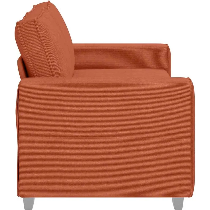 vidaXL Zweisitzer-Sofa Rot Orange 180x77x82 cm Cordstoff 4105206 – Bild 4