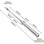 wuuhoo® Olympische Langhantelstange für Frauen & Hantelscheiben im Set Steffi - 50kg gesamt, 201cm Hantelstange mit 15,5kg Eigengewicht inkl. 35kg Gewichte - Design 1 ohne Ständer