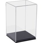 HMF Vitrine elegante Acryl Vitrine, Ausstellungskasten für Sammelstücke Schaukasten für Modellautos, Figuren, 14 x 14 x 22 cm, transparent