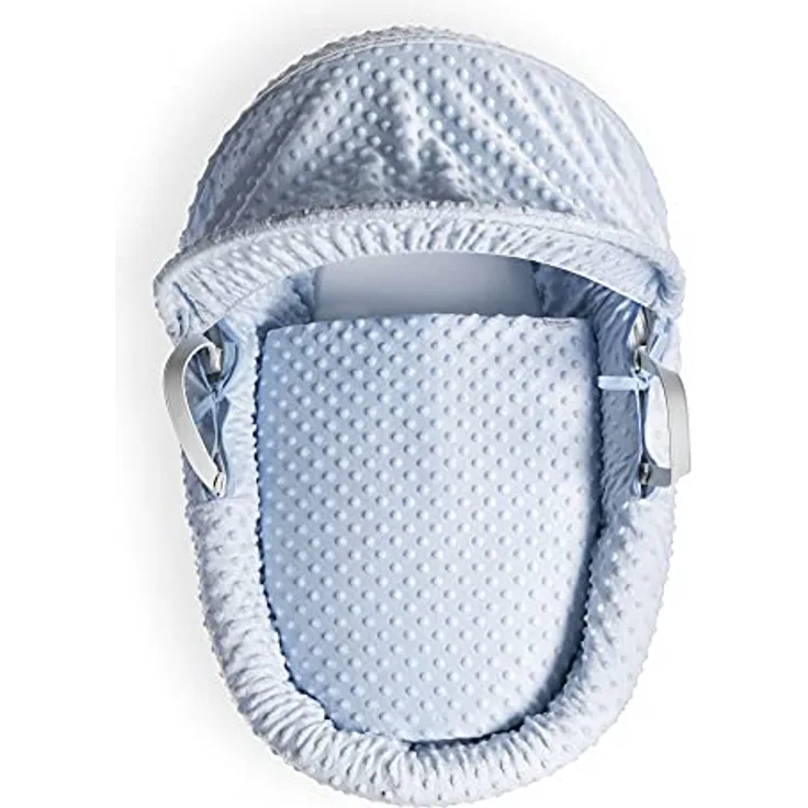 Clair de Lune Dimple Bettwäsche-Set für Babykörbchen (Korb Nicht im Lieferumfang enthalten), Blau