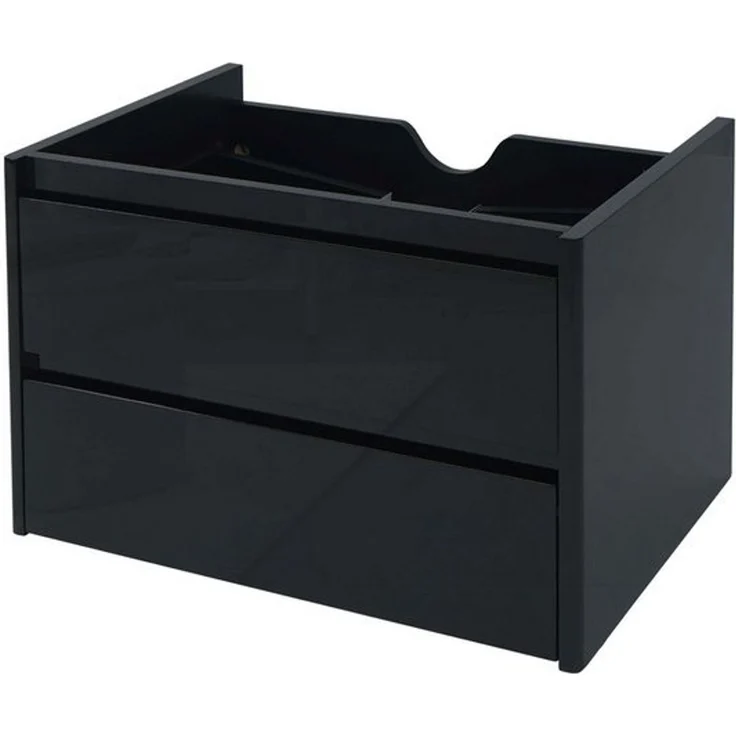 MCW Waschbeckenunterschrank MCW-B19-WU (1-St) Hochglanz-Optik, Soft-Close-System, 2 Schubladen, Zur Wandmontage – Bild 4