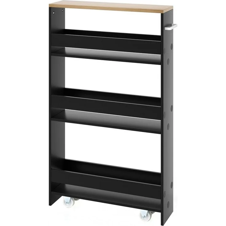 COSTWAY Küchenwagen, schmal, 4 Ebenen, auf Rollen, mit Griff, 48x12,5x81cm – Bild 5