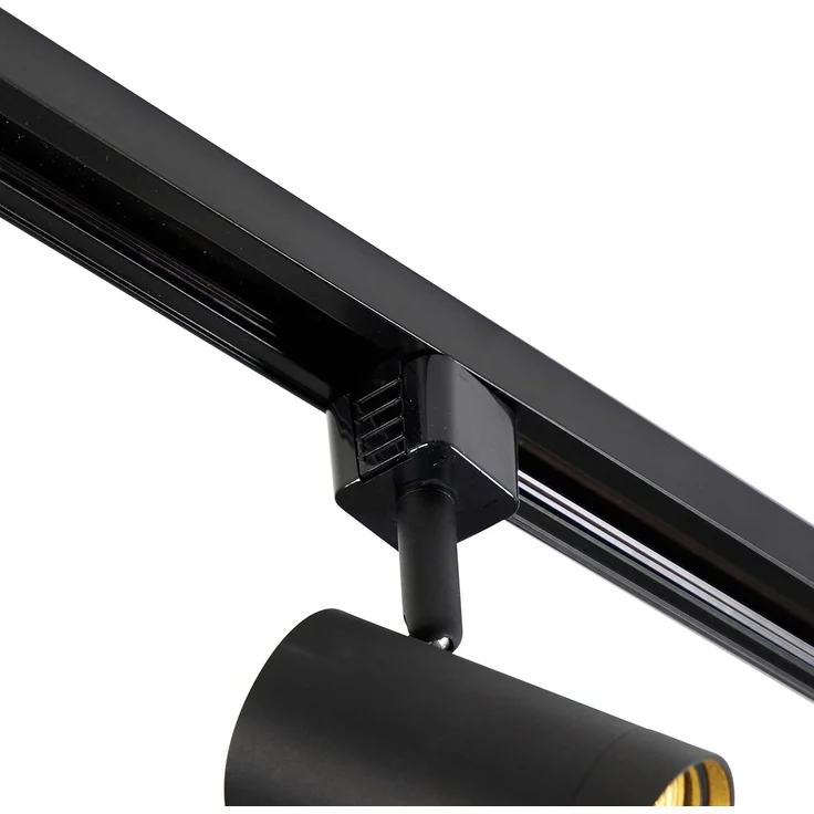 Qazqa Schienensystem-Sets Jeana, ohne Leuchtmittel, GU10, Schwarz, Modern, Aluminium, Deckenstrahler 10-flammig – Bild 7