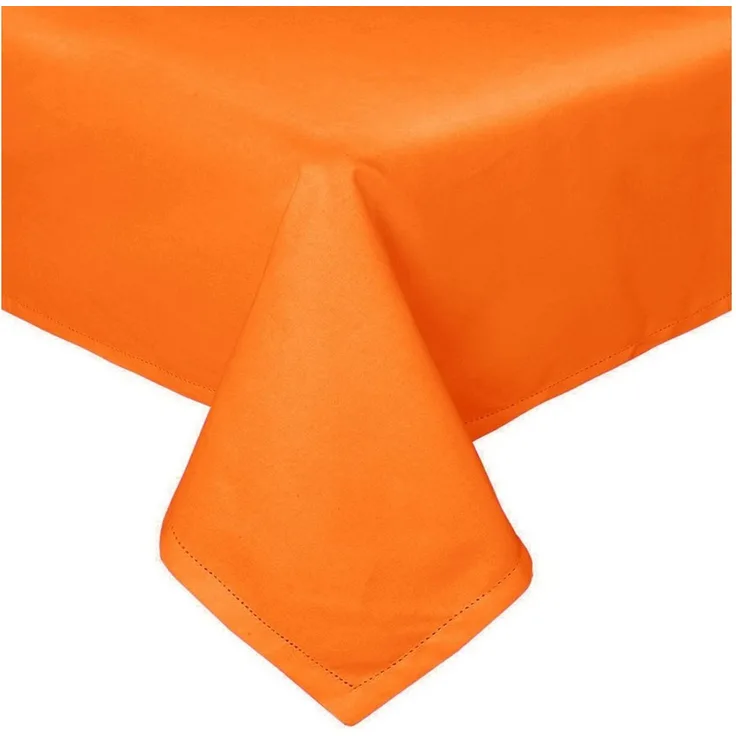 Homescapes Tischdecke Tischdecke orange – 137 x 137 cm, 100% Baumwolle (1-tlg)