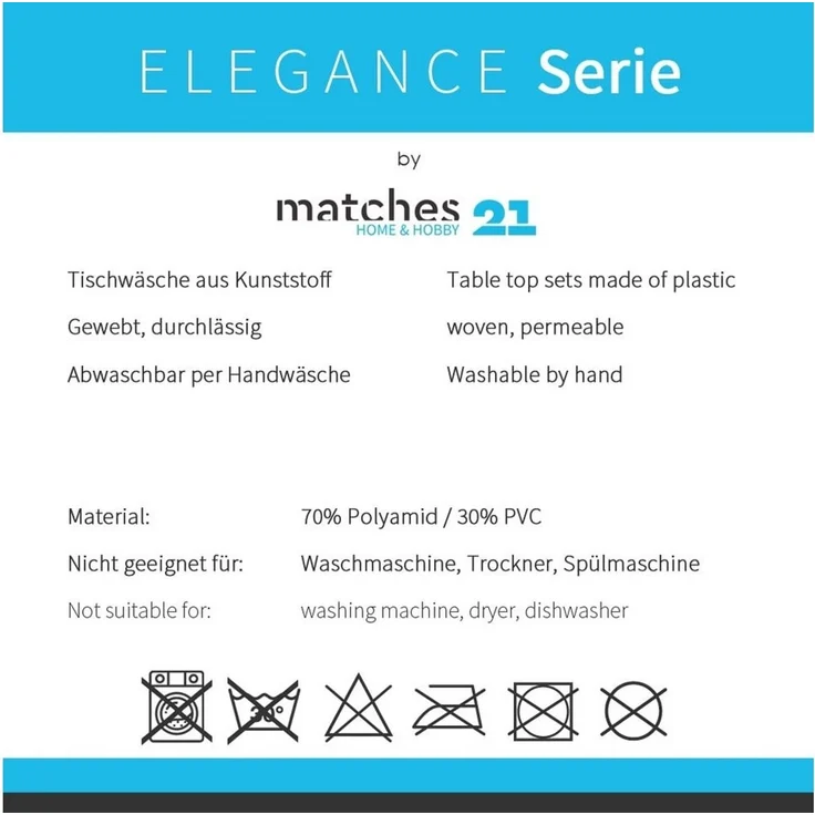 matches21 HOME & HOBBY Platzset Tischset ELEGANCE beige 4er Tischunterlage als Tischdeko, (4-St), modernes Esstisch Platzdeckchen als abwaschbarer Tischuntersetzer – Bild 2