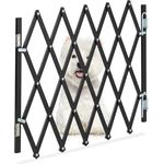 Ausziehbares Hundeabsperrgitter schwarz