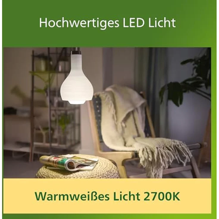 Philips Ultra Efficient LED Glühbirne, Energieeffizienzklasse A, mit E27 Sockel, 40 W, klar, warmweiß 2700 K, 6er Pack, Weiß – Bild 6